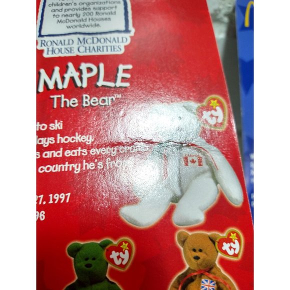 TY Beanie Babies McDonalds International Bears Set of 4-ALL w/ Errors NEW *RARE* - Picture 15 of 16